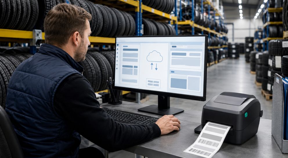 Tire Warehouse Label Printing Workflow